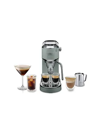 DELONGHI | Siebträgermaschine ESPRESSO DEDICA DUO Weiss | hellgrün